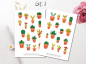 Preview: Cactus Sticker Set